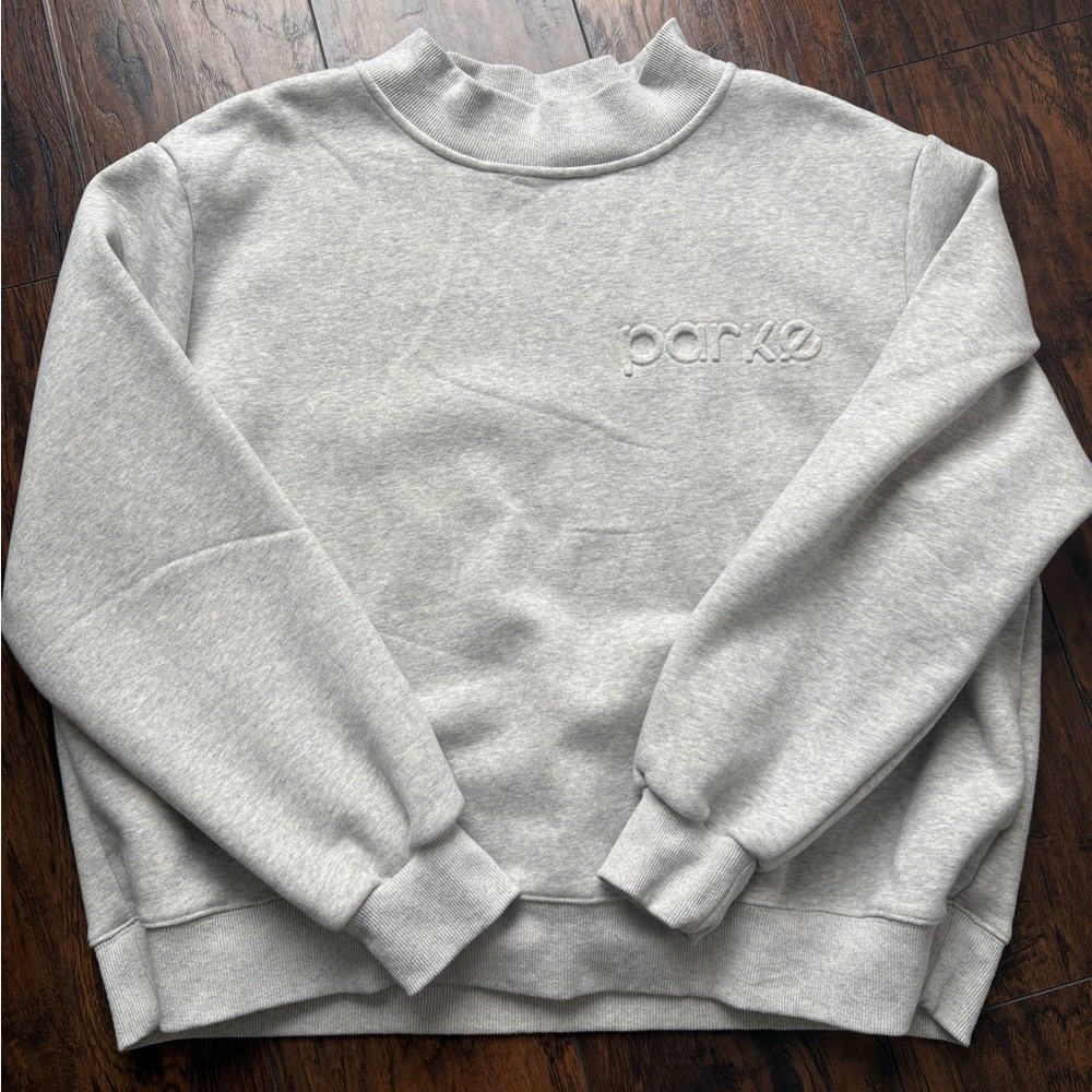 Parke Embroidered Logo Sweatshirt – Gray (Authentic, Rare, Premium Quality)